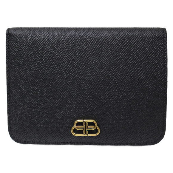 Balenciaga Black Bag Leather BB Wallet - Picture 1 of 9